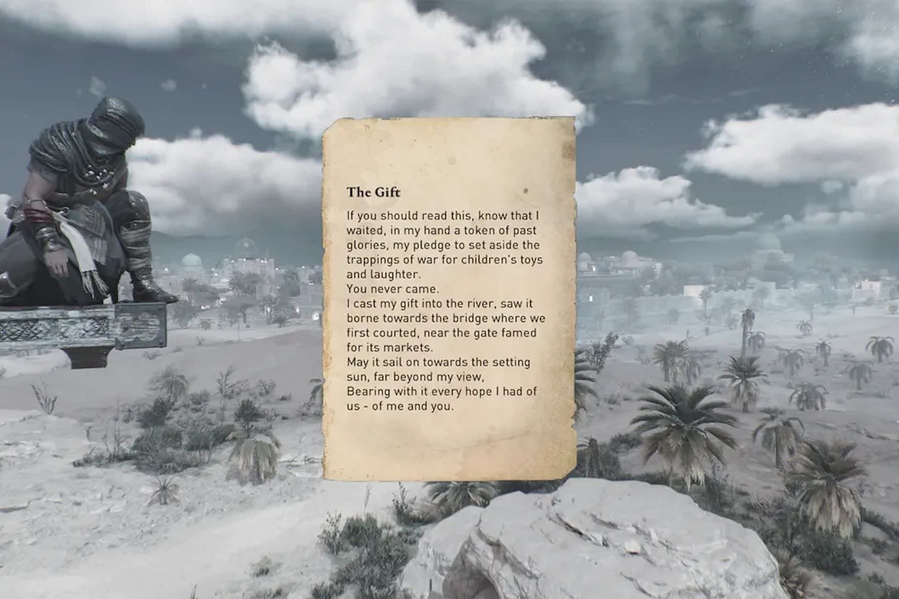 The location of the treasure is disguised in these words (Image via Ubisoft)